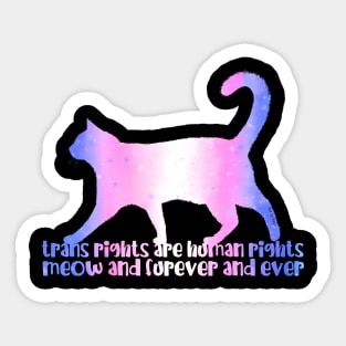 Trans Rights Meow And Furever Sticker